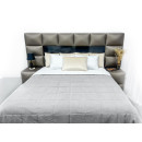 Покривало стьогане квадрат Sparta 11 сіре 220х220 см