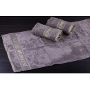 Рушник для обличчя 7046 махровий 50х85 см (велюр) ARMANI сірий 1121
