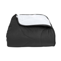 Покривало стьогане черепиця Barkhat 300 чорний 200x220 см