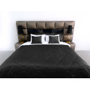 Покрывало стеганое волна Barkhat 300 черный 240x260 см