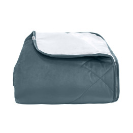 Покривало стьогане лабіринт Barkhat 225 темно-синє 240x240 см