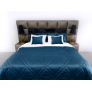 Покривало стьогане мозаїка Barkhat 139 синій 200x220 см