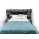 Покрывало стеганое черепица Sparta 32 темно-бирюзовый 220х220 см