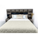 Покривало стьогане еліпс Sparta 05 молочне 240х260 см