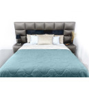 Покривало стьогане хвиля Sparta 32 темно-бірюзовий 220х240 см