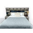 Покривало стьогане квадрат Sparta 15 блакитно-сіре 220х220 см