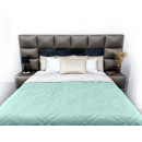 Покривало стьогане мозаїка Sparta 44 сяючий блакитний 200x220 см