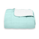 Покривало стьогане смуга Sparta 44 сяючий блакитний 130x240 см