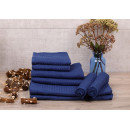 Полотенце для лица 9000 вафельное 50х85 см синее