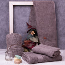 Полотенце для лица 1113 махровое 50х100 см (бордюр CHESS) серое 3123