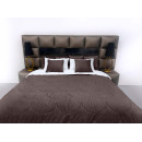 Покрывало стеганое черепица Barkhat 212 темно-коричневое 220x240 см