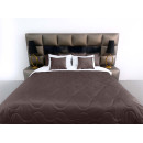 Покрывало стеганое волна Barkhat 212 темно-коричневое 220x240 см