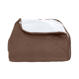 Покривало стьогане лабіринт Barkhat 146 коричневе 160x220 см