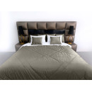 Покривало стьогане лабіринт Barkhat 229 темно-сіре 220x240 см