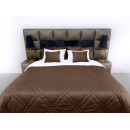 Покрывало стеганое мозаика Barkhat 146 коричневое 150x220 см