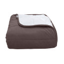 Покрывало стеганое полоса Barkhat 212 темно-коричневое 200x220 см