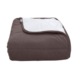 Покрывало стеганое полоса Barkhat 212 темно-коричневое 200x220 см