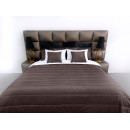 Покрывало стеганое полоса Barkhat 212 темно-коричневое 200x220 см