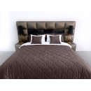 Покрывало стеганое ромб Barkhat 212 темно-коричневое 240x240 см