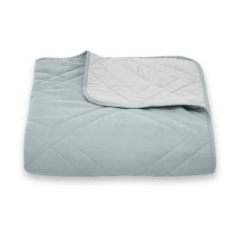 Покривало стьогане мозаїка Sparta 15 блакитно-сіре 220х240 см