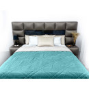 Покривало стьогане мозаїка Sparta 45 бірюзовий 150х220 см