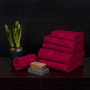 Рушник лазневий 1001 махровий 70х140 см (бордюр КОСИЧКА) бордовий 1094