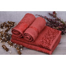 Полотенце для бани 5038 махровое 70х140 см ПАУТИНКА ТЕРРАКОТОВЫЙ 18-1536