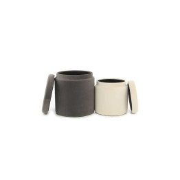 Набор пуфов Zorro T225/2 Grey/Ivory