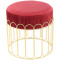 Табурет Drum T425 Bordeaux / Gold