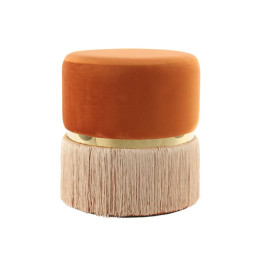 Пуф Milano T125 Orange / Champagne / Gold
