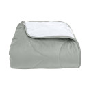 Покривало стьогане черепиця Barkhat 129 сріблясте 150x220 см