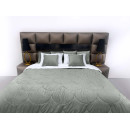 Покривало стьогане черепиця Barkhat 129 сріблясте 150x220 см