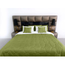 Покривало стьогане еліпс Barkhat 231 зелене 240x240 см