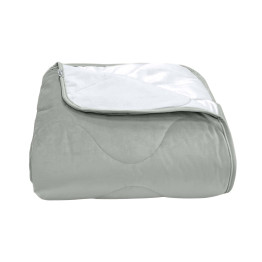 Покривало стьогане хвиля Barkhat 129 сріблясте 240x260 см