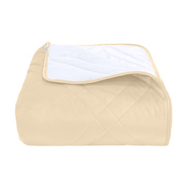 Покривало стьогане мозаїка Barkhat 157 бежеве 150x220 см