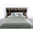 Покрывало стеганое полоса Barkhat 129 серебряное 130x240 см