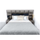 Покривало стьогане хвиля Sparta 11 сіре 240х240 см