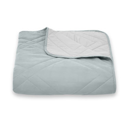 Покривало стьогане мозаїка Sparta 16 сіре 220х220 см