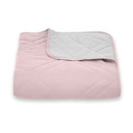 Покривало стьогане мозаїка Sparta 24 світло-рожеве 200x220 см