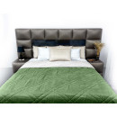 Покривало стьогане мозаїка Sparta 41 смарагдове 220х220 см