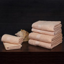 Рушник лазневий 1001 махровий 70х140 см (бордюр КОСИЧКА) кавовий світлий 15-1125