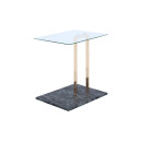 Стіл Quadro SM225 Clear/Gold/Blackmarble