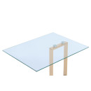 Стіл Quadro SM225 Clear/Gold/Blackmarble