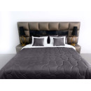 Покривало стьогане еліпс Barkhat 235 темний шоколад 220x240 см