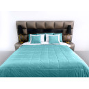 Покривало стьогане квадрат Barkhat 131 бірюзовий 150x220 см
