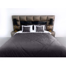 Покривало стьогане лабіринт Barkhat 235 темний шоколад 130x240 см