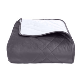 Покривало стьогане мозаїка Barkhat 235 темний шоколад 200x220 см