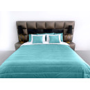 Покрывало стеганое полоса Barkhat 131 бирюзовый 200x220 см