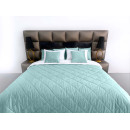 Покривало стьогане ромб Barkhat 224 блакитне 240x260 см