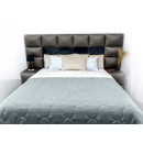 Покривало стьогане еліпс Sparta 15 блакитно-сіре 240х240 см